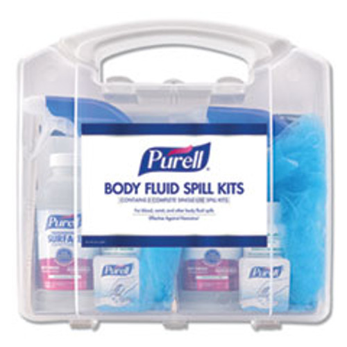 PURELL Body Fluid Spill Kit  4 5  x 11 88  x 11 5   One Clamshell Case with 2 Single Use Refills Carton (GOJ384101CLMS)