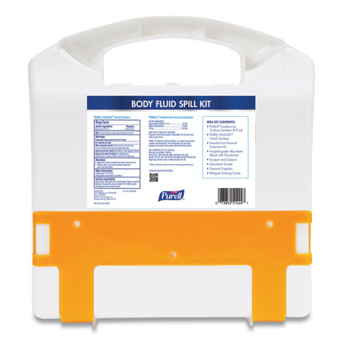 PURELL Body Fluid Spill Kit  4 5  x 11 88  x 11 5   One Clamshell Case with 2 Single Use Refills Carton (GOJ384101CLMS)