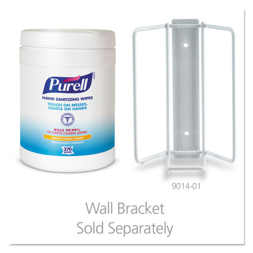 PURELL Sanitizing Hand Wipes  6 x 6 3 4  White  270 Wipes Canister (GOJ911306EA)