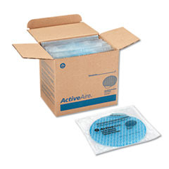 Georgia Pacific Professional ActiveAire Deodorizer Urinal Screen  Coastal Breeze  w Side Tab  Blue  12 Ctn (GPC48260)