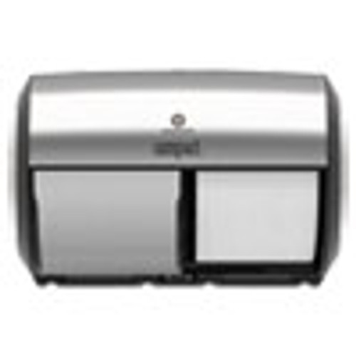 Georgia Pacific Professional Compact Coreless Side-by-Side 2-Roll Dispenser  11 x 7 4 x 7 4  Stainless Steel (GPC56796A)