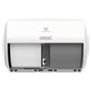 Georgia Pacific Professional Compact Coreless Side-by-Side 2-Roll Tissue Dispenser  11 31 x 7 69 x 8  White (GPC56797A)
