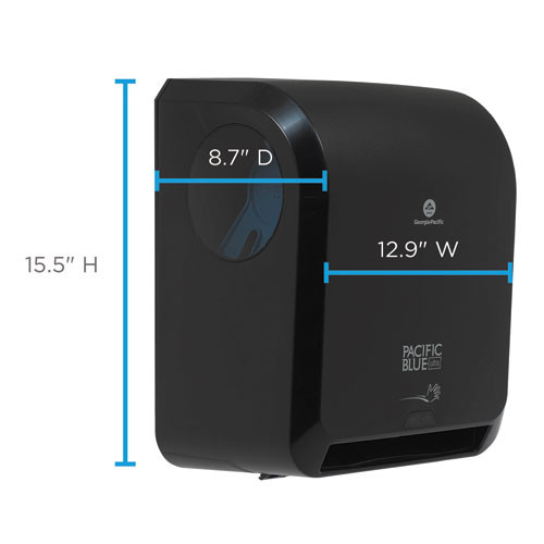 Georgia Pacific Professional Pacific Blue Ultra Paper Towel Dispenser  Automated  12 9 x 9 x 16 8  Black (GPC59590)