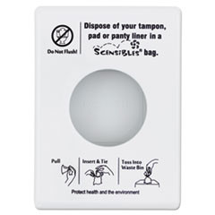 HOSPECO Scensibles Personal Disposal Bag Dispenser  Plastic  White (HOSSDW)