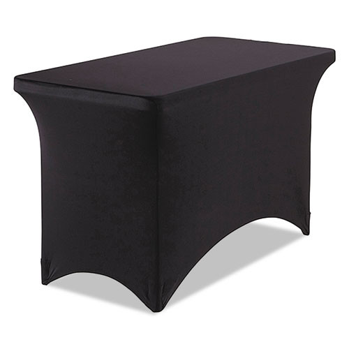 Iceberg Stretch-Fabric Table Cover  Polyester Spandex  24  x 48   Black (ICE16511)