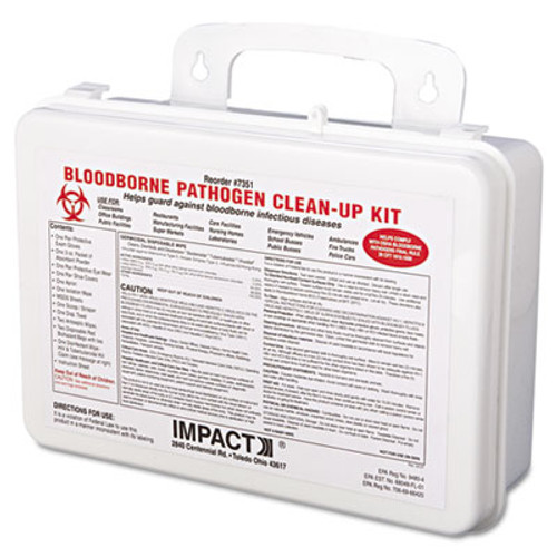 Impact Bloodborne Pathogen Cleanup Kit  OSHA Compliant  Plastic Case (IMP7351)