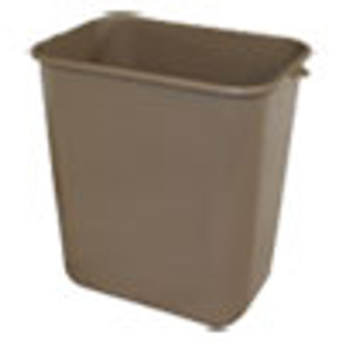 Impact Soft-Sided Wastebasket  Rectangular  Polyethylene  28 qt  Beige (IMP7702BEI)