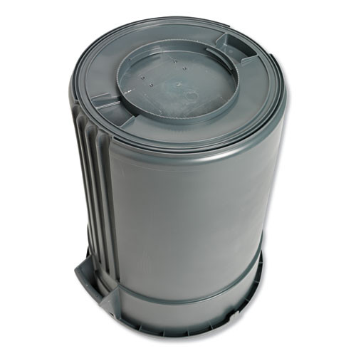 Impact Advanced Gator Waste Container  Round  Plastic  44 gal  Gray (IMP77443)