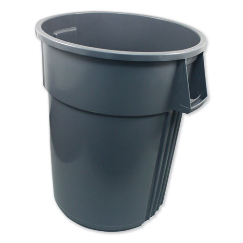 Impact Advanced Gator Waste Container  Round  Plastic  55 gal  Gray (IMP77553)