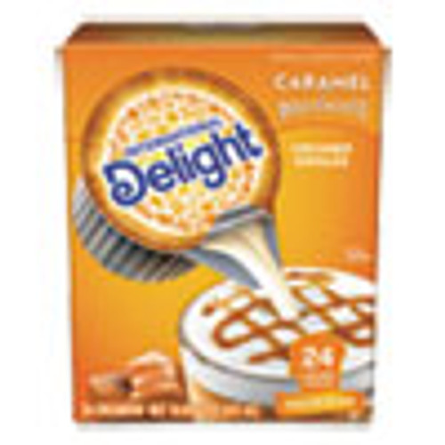 International Delight Flavored Liquid Non-Dairy Coffee Creamer  Caramel Macchiato  Mini Cups  24 Box (ITD101766)
