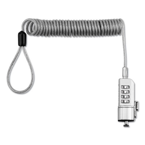 Innovera Compact Combination Laptop Lock  6 ft Steel Cable (IVR64670)