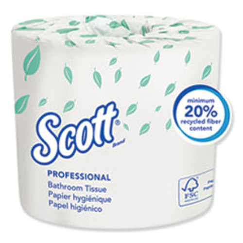 Scott Essential Standard Roll Bathroom Tissue  Septic Safe  1-Ply  White  1210 Sheets Roll  80 Rolls Carton (KCC05102CT)