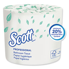 Scott Essential Standard Roll Bathroom Tissue  Septic Safe  1-Ply  White  1210 Sheets Roll  80 Rolls Carton (KCC05102CT)