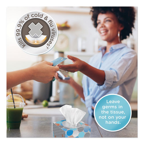 Kleenex Boutique Anti-Viral Facial Tissue  3-Ply  White  Pop-Up Box  60 Sheets Box  3 Boxes Pack  4 Packs Carton (KCC21286CT)