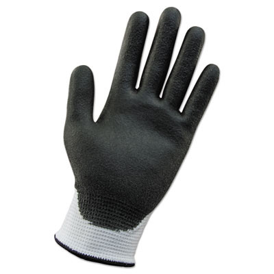 KleenGuard G60 ANSI Level 2 Cut-Resistant Gloves  White Blk  220 mm Length  Small  12 Pairs (KCC38689)