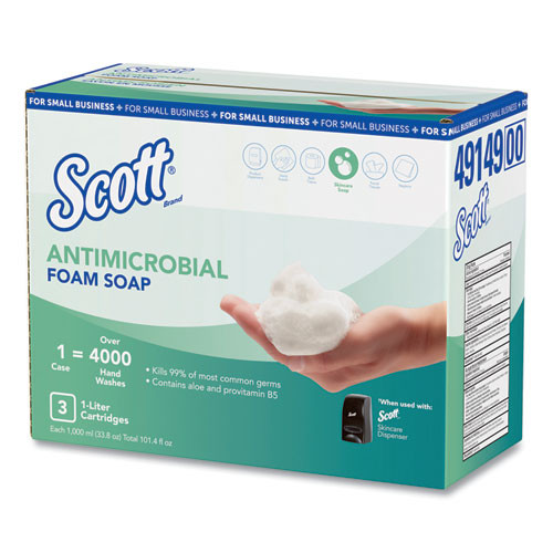 Scott Control Antimicrobial Foam Skin Cleanser   Unscented  1000mL Refill  3 Carton (KCC49149)