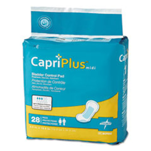 Medline Capri Plus Bladder Control Pads  Extra Plus  6 5  x 13 5   28 Pack  6 Carton (MIIBCPE02CT)