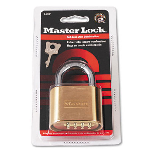 Master Lock Resettable Combination Padlock  2  Wide  Brass (MLK175D)
