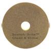 Scotch-Brite Clean and Shine Pad  20  Diameter  Yellow Gold  5 Carton (MMM09541)