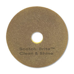 Scotch-Brite Clean and Shine Pad  17  Diameter  Yellow Gold  5 Carton (MMM09544)