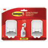 Command Spray Bottle Holder  2 34 x 1 69 x 3 34  White  2 Hangers 4 Strips Pack (MMM170092ES)
