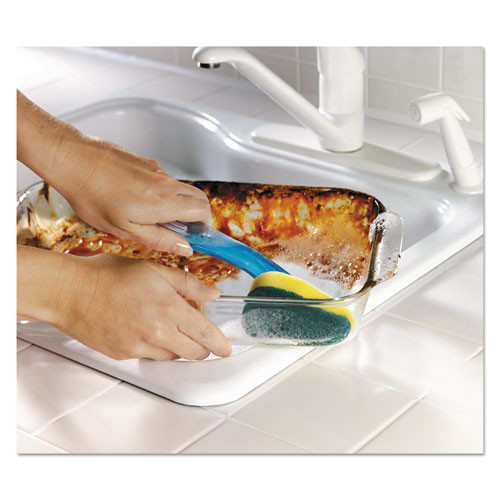 Scotch-Brite Heavy-Duty Soap-Dispensing Dishwand  2 1 2  x 9 1 2   Yellow Green  4 Carton (MMM6504)