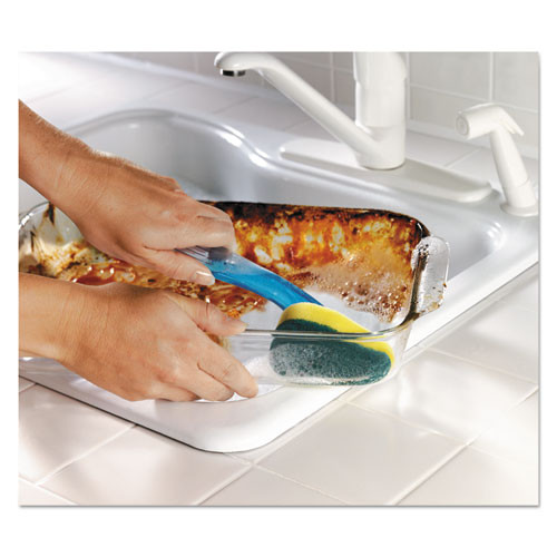 Scotch-Brite Heavy-Duty Soap-Dispensing Dishwand  2 1 2  x 9 1 2   Yellow Green (MMM6504EA)