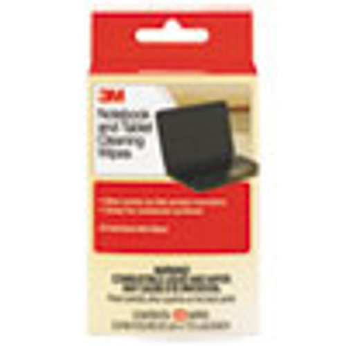 3M Notebook Screen Cleaning Wet Wipes  Cloth  7 x 4  White  24 Pack (MMMCL630)