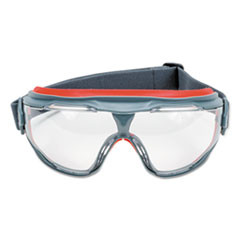 3M GoggleGear 500Series Safety Goggles  AntiFog  Red Black Frame  Clear Lens 10 Ctn (MMMGG501SGAF)