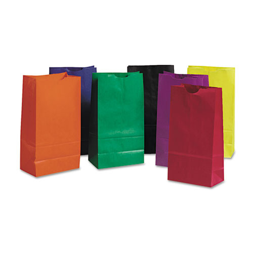 Pacon Rainbow Bags  6  x 11   Assorted Bright  28 Pack (PAC0072140)