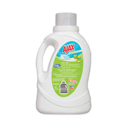 Ajax Laundry Detergent Liquid  Green and Kind  Unscented  40 Loads  60 oz Bottle  6 Carton (PBCAJAXX40)