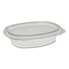 Pactiv EarthChoice PET Hinged Lid Deli Container  4 92 x 5 87 x 1 32  8 oz  1-Compartment  Clear  200 Carton (PCT0CA910080000)