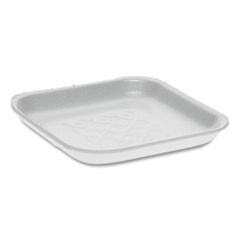 Pactiv Supermarket Tray   1S  1-Compartment  5 1 x 5 1 x 0 65  White  1 000 Carton (PCT0TF101S00000)