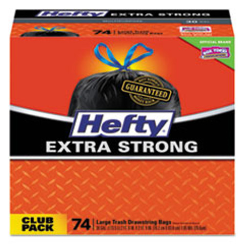 Hefty Ultra Strong Tall Kitchen and Trash Bags  30 gal  1 1 mil  30  x 33   Black  74 Box (PCTE85274)