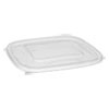 Pactiv EarthChoice Recycled Plastic Square Flat Lids  7 38 x 7 38 x 0 26  Clear  300 Carton (PCTSACLF07)