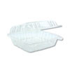 Pactiv Hinged Lid Container  8 34  x 8 24   Clear  200 Carton (PCTYCI821200000)