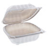 Pactiv EarthChoice SmartLock Microwavable Hinged Lid Containers  6 x 6 x 3 1  White  400 Carton (PCTYCN80600)