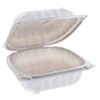 Pactiv EarthChoice SmartLock Microwavable Hinged Lid Containers  6 x 6 x 3 1  White  400 Carton (PCTYCN80600)