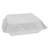 Pactiv SmartLock Foam Hinged Containers  Small  7 5 x 8 x 2 63  1-Compartment  White  150 Carton (PCTYHLW07010000)