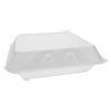 Pactiv SmartLock Foam Hinged Containers  X-Large  9 5 x 10 5 x 3 25  1-Compartment  White  250 Carton (PCTYHLW10010000)