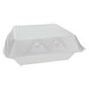 Pactiv SmartLock Vented Foam Hinged Lid Containers    9 x 9 25 x 3 25  3-Compartment  White  150 Carton (PCTYHLWV9030000)