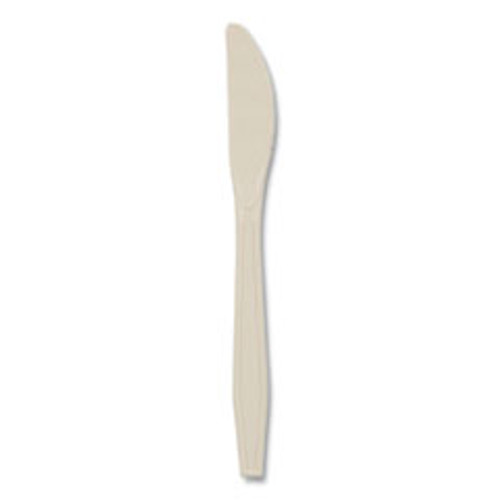 Pactiv EarthChoice PSM Cutlery  Heavyweight  Knife  7 5   Tan  1 000 Carton (PCTYPSMKTEC)