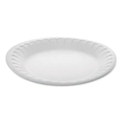 Pactiv Unlaminated Foam Dinnerware  Plate  7  Diameter  White  900 Carton (PCTYTH100070000)