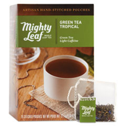 Mighty Leaf Tea Whole Leaf Tea Pouches  Green Tea Tropical  15 Box (PEE510138)