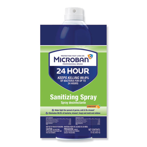 Microban 24-Hour Disinfectant Sanitizing Spray  Citrus  15 oz (PGC30130EA)