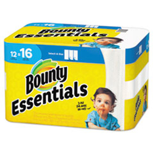 Bounty Essentials Select-A-Size Paper Towels  2-Ply  83 Sheets Roll  12 Rolls Carton (PGC74682)