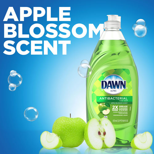 Dawn Ultra Antibacterial Dishwashing Liquid  Apple Blossom  40 oz Bottle  8 Carton (PGC91093)