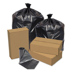 Pitt Plastics Eco Strong Can Liners  45 gal  1 5 mil  40  x 46   Black  100 Carton (PITEC404615K)