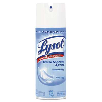 LYSOL Brand Disinfectant Spray  Crisp Linen Scent  Liquid  12 5oz Aerosol  12 Carton (RAC74186)
