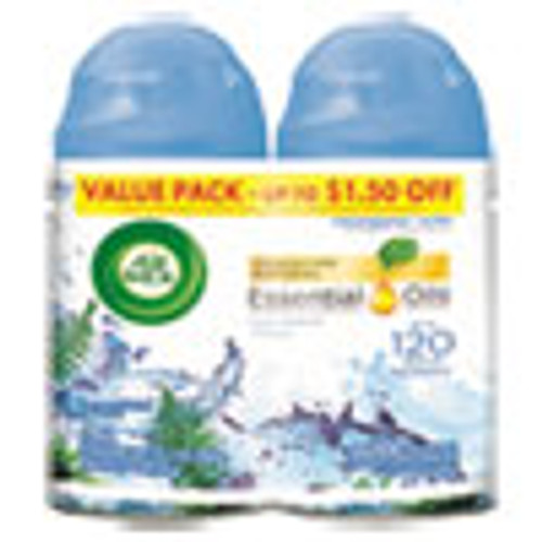 Air Wick Freshmatic Ultra Automatic Spray Refill  Fresh Waters  Aerosol  5 89 oz  2 Pack (RAC82093PK)